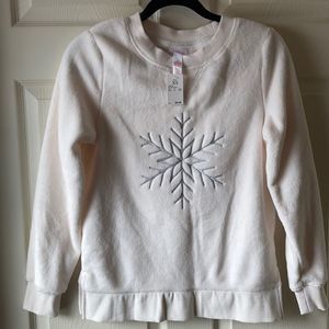 🆕 Target Snowflake Fleece Sweatshirt XS New